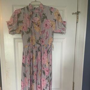 C+D+M Floral, pleated dress